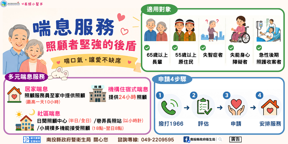 喘息服務 照顧者堅強的後盾
